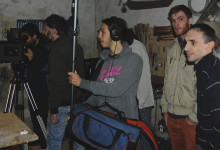 La troupe si prepara alle riprese