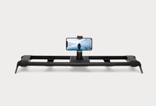 Slider Rhino Pro (versione Traveller, quella più lunga), motorizzato (fino a 24 ore di batteria interna). Controllabile da APP per movimenti precisi per cellulari e iPhone